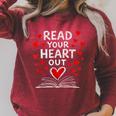 Read Your Heart Out Valentine Book Lover Reading Teacher Raglan Sleeve Sweatshirt Heather Dust Read Your Heart Out Valentine Book Lover Reading Teacher Raglan Sleeve Sweatshirt Heather Dust