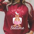 Read Past Bedtime Books Reader Book Reading Bookworm Author Raglan Sleeve Sweatshirt Heather Dust