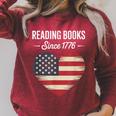 Reading Books Since 1776 American Reading Pride Raglan Sleeve Sweatshirt Heather Dust