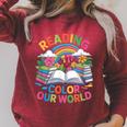Reading Colors Our World Rainbow Books Kids Raglan Sleeve Sweatshirt Heather Dust