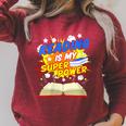 Reading Is My Superpower Comic Book Raglan Sleeve Sweatshirt Heather Dust
