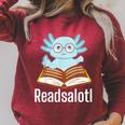 Readsalotl Axolotl Reading Cute Book Lover Bookworm Raglan Sleeve Sweatshirt Heather Dust Readsalotl Axolotl Reading Cute Book Lover Bookworm Raglan Sleeve Sweatshirt Heather Dust