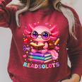Readsolotl Axolotl Reading Book Lover Teacher Kids Raglan Sleeve Sweatshirt Heather Dust Readsolotl Axolotl Reading Book Lover Teacher Kids Raglan Sleeve Sweatshirt Heather Dust