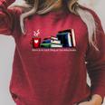 There's No Such Thing As Too Many Books Bookworms Raglan Sleeve Sweatshirt Heather Dust