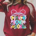Return Your Books End School Year School Librarian Teacher Raglan Sleeve Sweatshirt Heather Dust