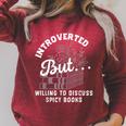 Romance Reader Spicy Book Merch Book Lovers Bookish Women Raglan Sleeve Sweatshirt Heather Dust