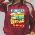Shakira's Reading Shirt Personalized Book Reading Raglan Sleeve Sweatshirt Heather Dust