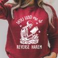 Smutty Dark Romance You Had Me At Reverse Harem Spicy Books Raglan Sleeve Sweatshirt Heather Dust