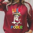 Spanish Reading Book Lover Sloth Maestra Leer Es Poder Raglan Sleeve Sweatshirt Heather Dust