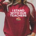 I Stand With Our Teachers Stand Against Book Banning Support Men Women Kids Raglan Sleeve Sweatshirt Heather Dust I Stand With Our Teachers Stand Against Book Banning Support Men Women Kids Raglan Sleeve Sweatshirt Heather Dust