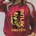 Star Wars The Book Of Boba Fett Outlaw Color Pop Raglan Sleeve Sweatshirt Heather Dust