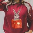 Studious Studying Bunny Book Lover Reading Geek Rabbit Raglan Sleeve Sweatshirt Heather Dust