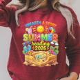 Summer Reading 2026 Unearth a Story Book Reading Raglan Sleeve Sweatshirt Heather Dust