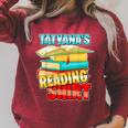 Tatyana's Reading Shirt Personalized Book Reading Raglan Sleeve Sweatshirt Heather Dust