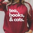 Tea Books And Cats Cat Mom Mum Mama Dad Reading Lover Book Raglan Sleeve Sweatshirt Heather Dust Tea Books And Cats Cat Mom Mum Mama Dad Reading Lover Book Raglan Sleeve Sweatshirt Heather Dust