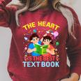 Teacher Heart Text Book For Men Women Raglan Sleeve Sweatshirt Heather Dust Teacher Heart Text Book For Men Women Raglan Sleeve Sweatshirt Heather Dust