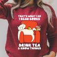 That's What I Do I Read Books Drink Tea And Know Things Raglan Sleeve Sweatshirt Heather Dust That's What I Do I Read Books Drink Tea And Know Things Raglan Sleeve Sweatshirt Heather Dust