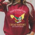 That's What I Do I Read History And I Know Things Book Lover Raglan Sleeve Sweatshirt Heather Dust That's What I Do I Read History And I Know Things Book Lover Raglan Sleeve Sweatshirt Heather Dust
