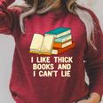 Like Thick Books Cant Lie Happiness Reading Positive Premium Tri-Blend Raglan Sleeve Sweatshirt Heather Dust