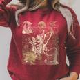 'The Times Of War Love And Fairies' Vintage Fairytale Book Raglan Sleeve Sweatshirt Heather Dust