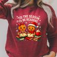 ’Tis The Season To Be Reading Book Lover Raglan Sleeve Sweatshirt Heather Dust ’Tis The Season To Be Reading Book Lover Raglan Sleeve Sweatshirt Heather Dust