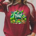 Unearth a Story Library Summer Reading 2026 Dinosaur Book Raglan Sleeve Sweatshirt Heather Dust