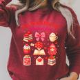 Valentines Reading Book Lover All Booked For Valentine's Day Raglan Sleeve Sweatshirt Heather Dust