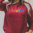 Vintage Librarian Definition Keeper Of Books Back To School Raglan Sleeve Sweatshirt Heather Dust