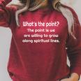 What's The Point Alcoholics Anonymous Big Book Saying Raglan Sleeve Sweatshirt Heather Dust What's The Point Alcoholics Anonymous Big Book Saying Raglan Sleeve Sweatshirt Heather Dust