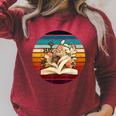 Wildflower Book Lovers For Summer Reading Booktrovert Women Raglan Sleeve Sweatshirt Heather Dust