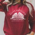 Women's First Edition Published 2025 The Littlest Book Club Member Raglan Sleeve Sweatshirt Heather Dust Women's First Edition Published 2025 The Littlest Book Club Member Raglan Sleeve Sweatshirt Heather Dust