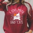 World Book Day Boys And Girls Cute Cat Math Number Raglan Sleeve Sweatshirt Heather Dust