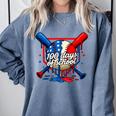 100 Days Of School 100th Day Youth Drip Baseball Boys Kid Comfort Colors Sweatshirt Denim