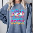 100 Days Of School Baseball Ice Cream For Boy Girl Kids Comfort Colors Sweatshirt Denim