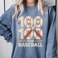 100 Days Of School Baseball Love Valentine’s Day Men Women Comfort Colors Sweatshirt Denim
