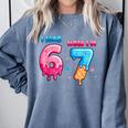 I Was 6 Now I'm 7 Birthday Baseball Drip For Boys Kid Comfort Colors Sweatshirt Denim