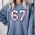 67 Sports Meme – Baseball Number 6 7 Comfort Colors Sweatshirt Denim 67 Sports Meme – Baseball Number 6 7 Comfort Colors Sweatshirt Denim