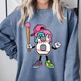 8th Birthday Baseball Ice-Cream Drip 8 Years Old Boys Girls Comfort Colors Sweatshirt Denim 8th Birthday Baseball Ice-Cream Drip 8 Years Old Boys Girls Comfort Colors Sweatshirt Denim