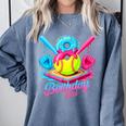 8th Birthday Baseball Ice Cream Drip 8 Years Old Girls B-Day Comfort Colors Sweatshirt Denim 8th Birthday Baseball Ice Cream Drip 8 Years Old Girls B-Day Comfort Colors Sweatshirt Denim