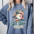 Artsy Baseball Mom Flowers Unique Game Day Ball Distressed Comfort Colors Sweatshirt Denim Artsy Baseball Mom Flowers Unique Game Day Ball Distressed Comfort Colors Sweatshirt Denim