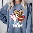 Ball Mom Football Baseball Mom Heart Comfort Colors Sweatshirt Denim Ball Mom Football Baseball Mom Heart Comfort Colors Sweatshirt Denim
