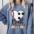 Ball Mom Heart Soccer Baseball Mom Comfort Colors Sweatshirt Denim Ball Mom Heart Soccer Baseball Mom Comfort Colors Sweatshirt Denim