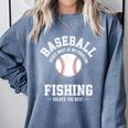 Baseball & Fishing Comfort Colors Sweatshirt Denim Baseball & Fishing Comfort Colors Sweatshirt Denim