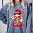 Baseball Drip Ice Cream Apparel Youth Boys Valentines Comfort Colors Sweatshirt Denim