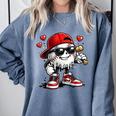 Baseball Drip Ice Cream Valentine’s Day Boys Kids Comfort Colors Sweatshirt Denim Baseball Drip Ice Cream Valentine’s Day Boys Kids Comfort Colors Sweatshirt Denim