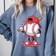 Baseball Drip Icecream Boy Kids Valentine Comfort Colors Sweatshirt Denim Baseball Drip Icecream Boy Kids Valentine Comfort Colors Sweatshirt Denim