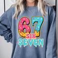 Baseball Drip Number 67 Player Trendy 6 7 Meme Comfort Colors Sweatshirt Denim