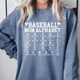 Baseball Mom Alphabet Mommy Mother's Day Motivational Saying Comfort Colors Sweatshirt Denim Baseball Mom Alphabet Mommy Mother's Day Motivational Saying Comfort Colors Sweatshirt Denim
