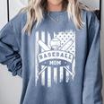 Baseball MOM Cool USA American Flag Family Reunion Comfort Colors Sweatshirt Denim Baseball MOM Cool USA American Flag Family Reunion Comfort Colors Sweatshirt Denim