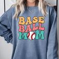 Baseball Mom Groovy Baseball Mom Comfort Colors Sweatshirt Denim Baseball Mom Groovy Baseball Mom Comfort Colors Sweatshirt Denim